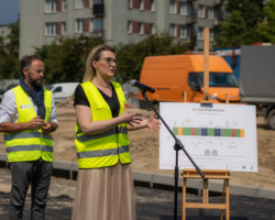 Konferencja prasowa, ul. Kondratowicza.