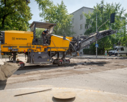 Frezowanie ulicy Odyńca.