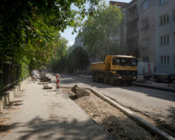 Prace modernizacyjne na ulicy Odyńca.