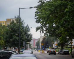 Oświetlenie SAVA na ulicy Międzynarodowej.