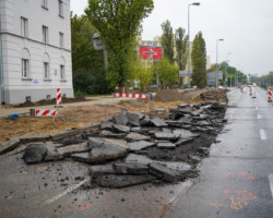 Postępy prac remontu ul. Starzyńskiego.