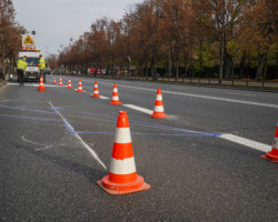 Przebudowa przejścia dla pieszych w Al. Ujazdowskich.