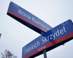 Skrzyżowanie ulic Bora-Komorowskiego i Polskich Skrzydeł.