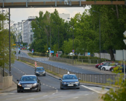 Ulica Powązkowska po remoncie nawierzchni.