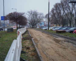 Ulica Powstańców Śląskich, przed i po.