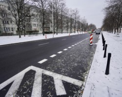 Chodecka z wymienioną nawierzchnią.