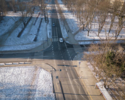 Skrzyżowanie ul. Krasińskiego i Przasnyskiej, które zamieni się w rondo