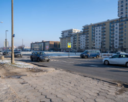 Skrzyżowanie ul. Płaskowickiej i Lanciego, które zamieni się w rondo