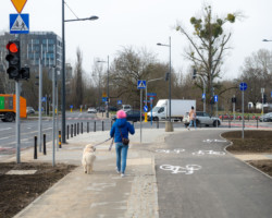 Skrzyżowanie ulic Powązkowskiej z Krasińskiego i Ficowskiego.