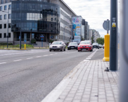 Skrzyżowanie Powązkowskiej, Krasińskiego i Ficowskiego po frezowaniu.