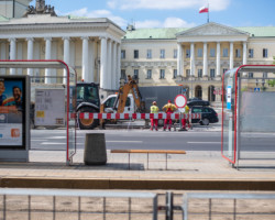 Rozpłytowanie na pl. Bankowym.