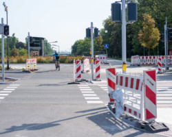 Drogi dla rowerów na placu Na Rozdrożu.