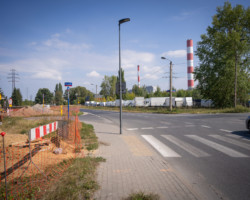 Budowa ronda na skrzyżowaniu Augustówka i Zawodzie.