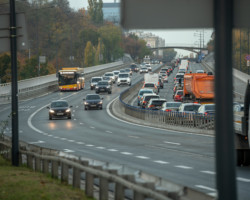 Wisłostrada po drugim etapie frezowania.