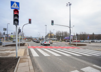 Skrzyżowanie Ostrobramskiej, Poligonowej i Grenadierów po budowie przejścia.