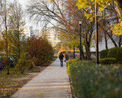 Remontowany chodnik przy ul. Stryjeńskich.